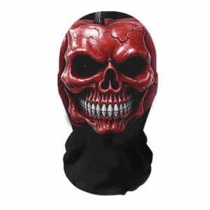 Masque crâne rouge démoniaque