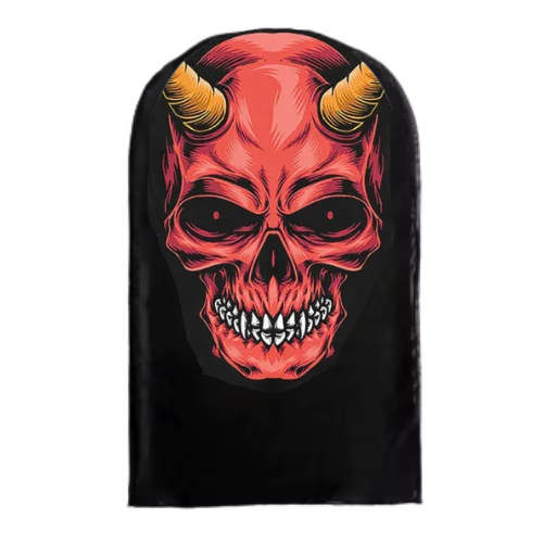 Masque crâne démon rouge