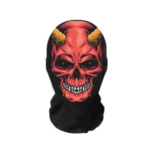 Masque crâne démon rouge