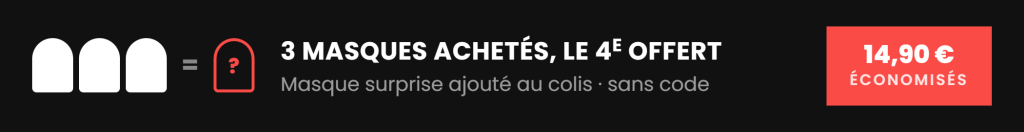 masque 3+1 offert