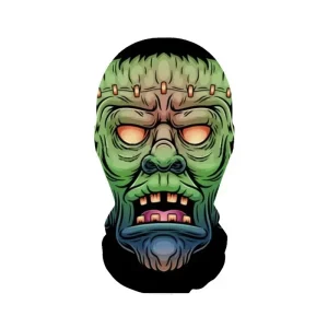 Masque monstre vert Frankenstein avec cicatrices