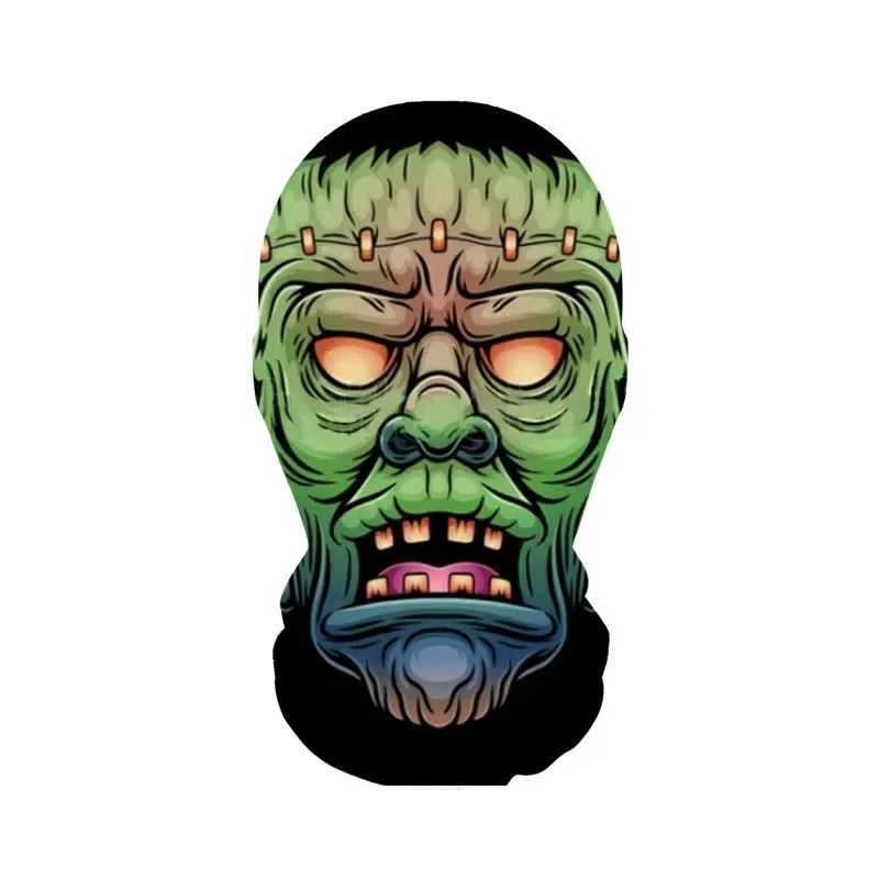 Masque monstre vert Frankenstein avec cicatrices