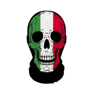 Masque crâne drapeau italien vert blanc rouge