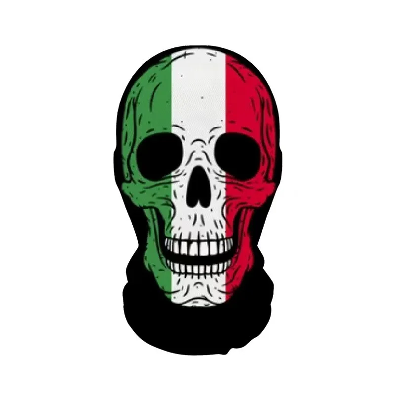 Masque crâne drapeau italien vert blanc rouge